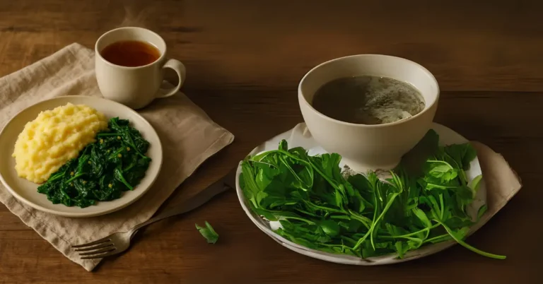 Warm continental winter meal adapted to Ayurvedic principles with te